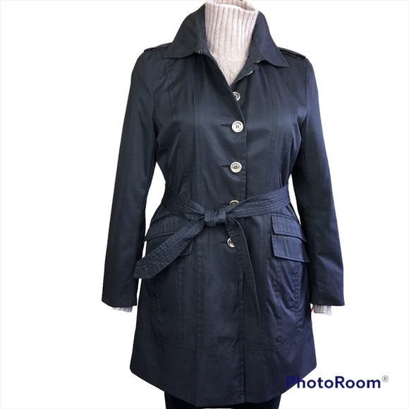 Pelle Studio Black Trench Coat Size XL - Picture 3 of 10